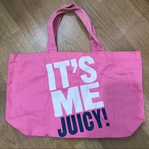 Juicy Couture Pink Canvas Tote Bag